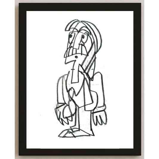 Nezih Danyal Tipler Kişiye Özel Sertifikalı Sınırlı Fine Art Karikatür Baskı NTP00303