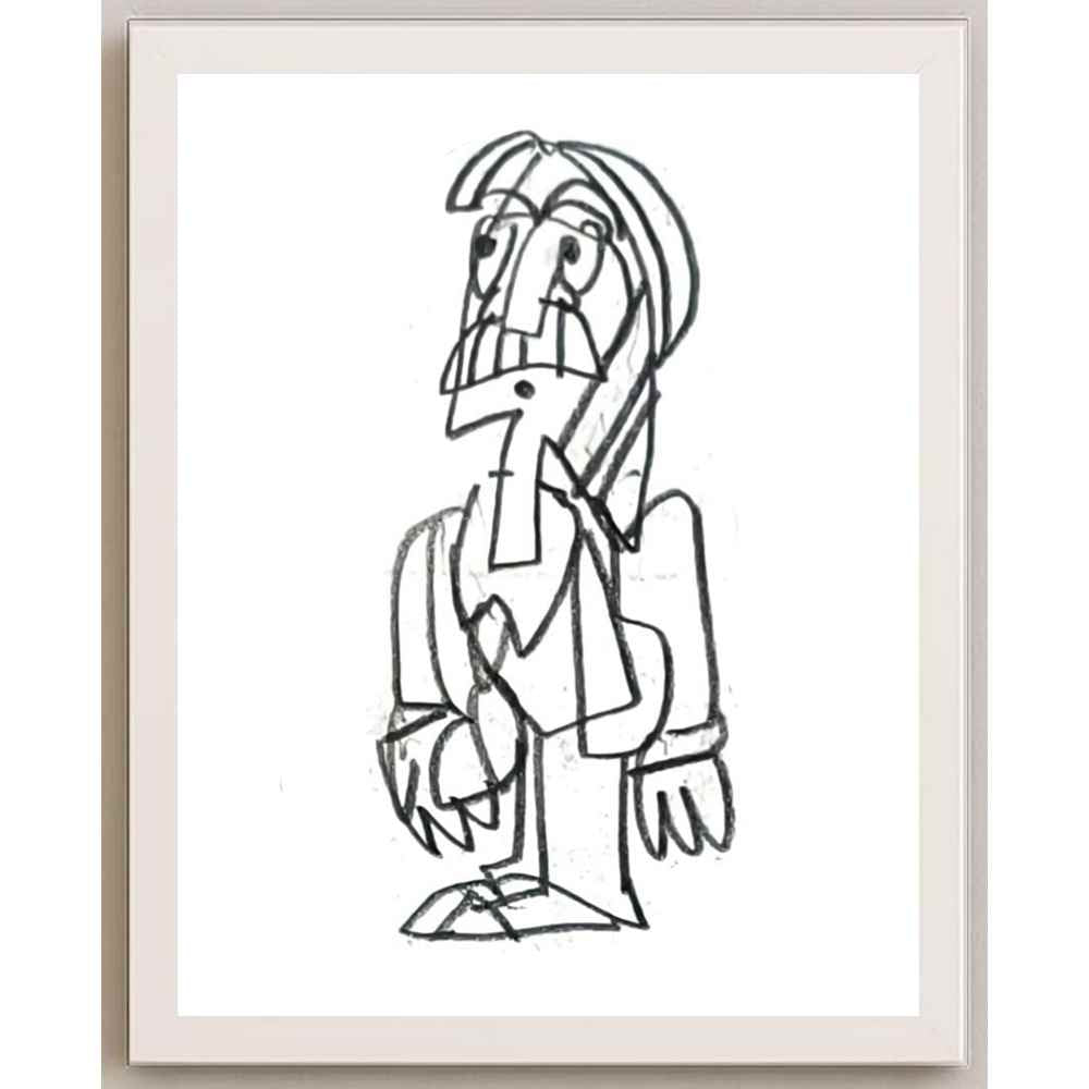 Nezih Danyal Tipler Kişiye Özel Sertifikalı Sınırlı Fine Art Karikatür Baskı NTP00303