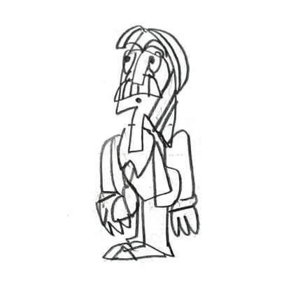 Nezih Danyal Tipler Kişiye Özel Sertifikalı Sınırlı Fine Art Karikatür Baskı NTP00303