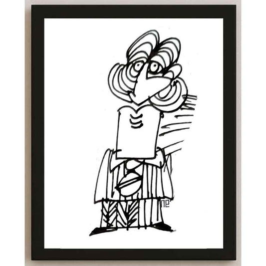 Nezih Danyal Tipler Kişiye Özel Sertifikalı Sınırlı Fine Art Karikatür Baskı NTP00304