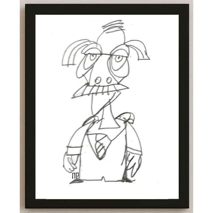 Nezih Danyal Tipler Kişiye Özel Sertifikalı Sınırlı Fine Art Karikatür Baskı NTP00306