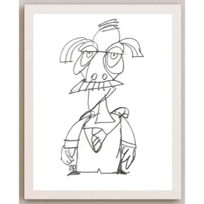 Nezih Danyal Tipler Kişiye Özel Sertifikalı Sınırlı Fine Art Karikatür Baskı NTP00306