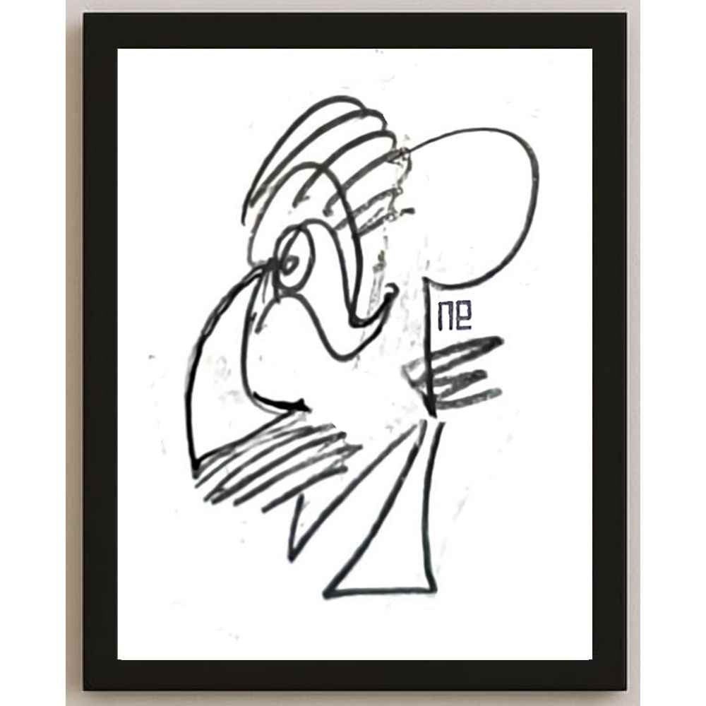 Nezih Danyal Tipler Kişiye Özel Sertifikalı Sınırlı Fine Art Karikatür Baskı NTP00308