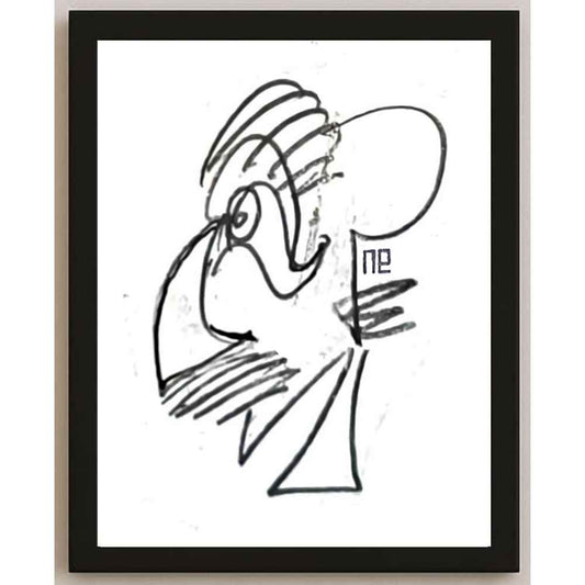 Nezih Danyal Tipler Kişiye Özel Sertifikalı Sınırlı Fine Art Karikatür Baskı NTP00308