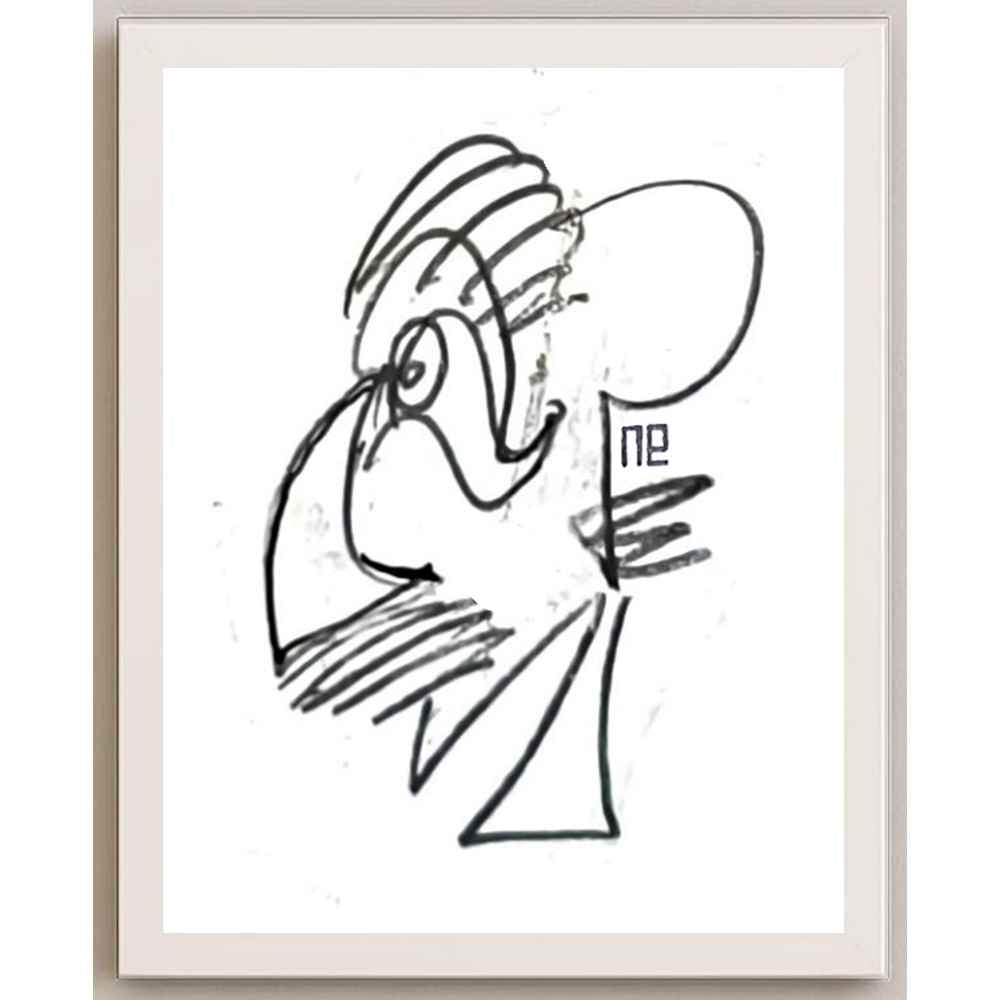 Nezih Danyal Tipler Kişiye Özel Sertifikalı Sınırlı Fine Art Karikatür Baskı NTP00308