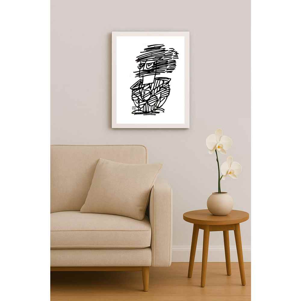 Nezih Danyal Tipler Kişiye Özel Sertifikalı Sınırlı Fine Art Karikatür Baskı NTP00309