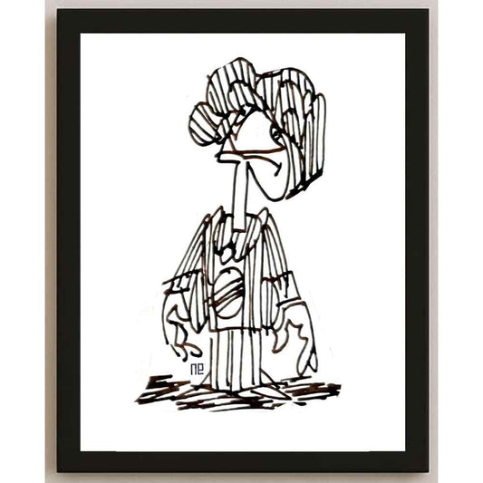 Nezih Danyal Tipler Kişiye Özel Sertifikalı Sınırlı Fine Art Karikatür Baskı NTP00310