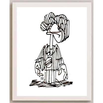 Nezih Danyal Tipler Kişiye Özel Sertifikalı Sınırlı Fine Art Karikatür Baskı NTP00310