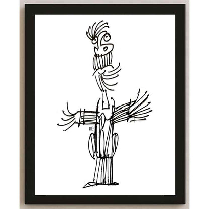 Nezih Danyal Tipler Kişiye Özel Sertifikalı Sınırlı Fine Art Karikatür Baskı NTP00323