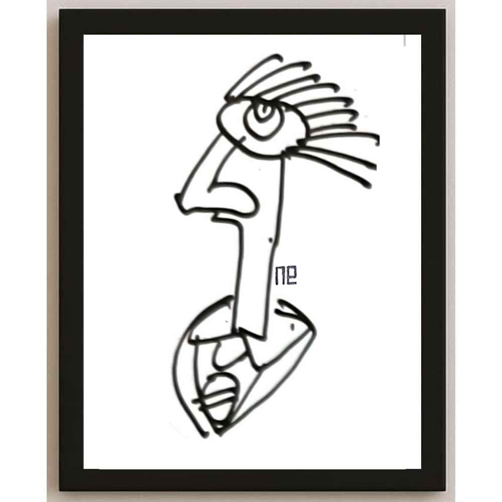 Nezih Danyal Tipler Kişiye Özel Sertifikalı Sınırlı Fine Art Karikatür Baskı NTP00326