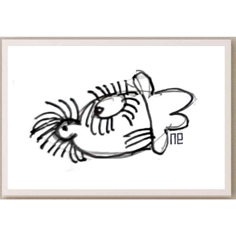 Nezih Danyal Tipler Kişiye Özel Sertifikalı Sınırlı Fine Art Karikatür Baskı NTP00332