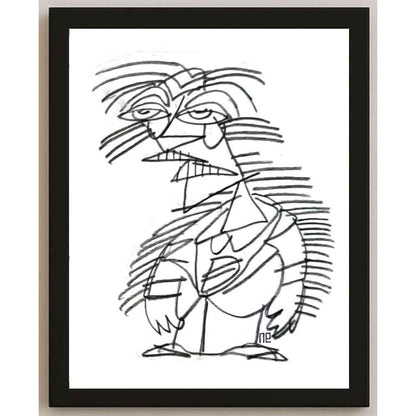 Nezih Danyal Tipler Kişiye Özel Sertifikalı Sınırlı Fine Art Karikatür Baskı NTP00335