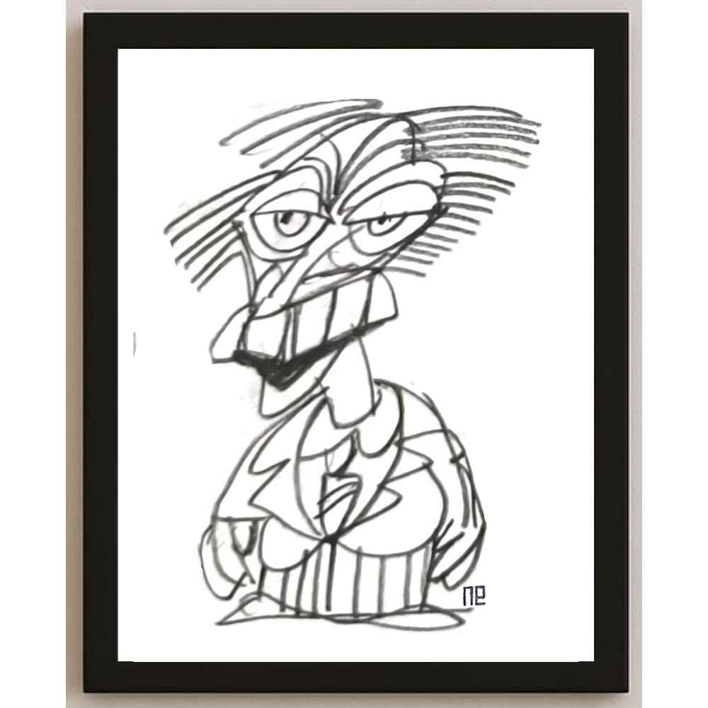 Nezih Danyal Tipler Kişiye Özel Sertifikalı Sınırlı Fine Art Karikatür Baskı NTP00337