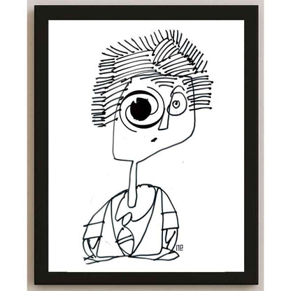 Nezih Danyal Tipler Kişiye Özel Sertifikalı Sınırlı Fine Art Karikatür Baskı NTP00338