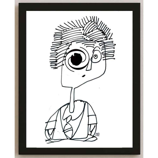 Nezih Danyal Tipler Kişiye Özel Sertifikalı Sınırlı Fine Art Karikatür Baskı NTP00338