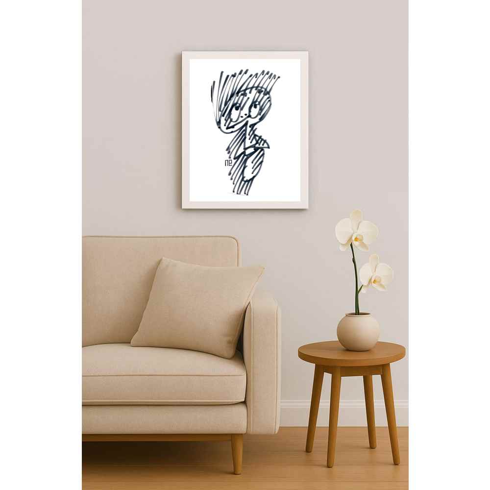 Nezih Danyal Tipler Kişiye Özel Sertifikalı Sınırlı Fine Art Karikatür Baskı NTP00340