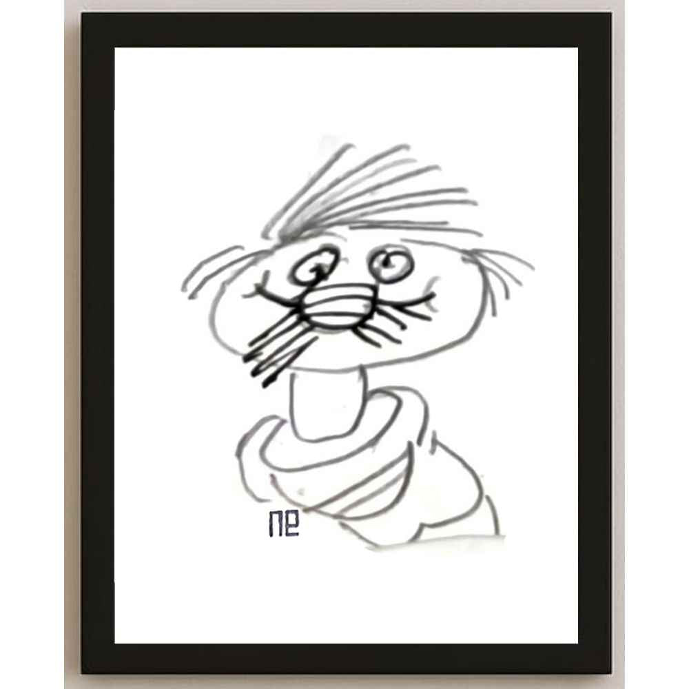 Nezih Danyal Tipler Kişiye Özel Sertifikalı Sınırlı Fine Art Karikatür Baskı NTP00341
