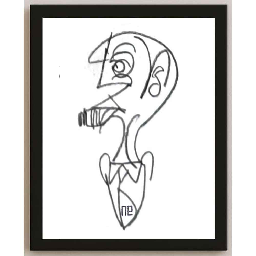 Nezih Danyal Tipler Kişiye Özel Sertifikalı Sınırlı Fine Art Karikatür Baskı NTP00344