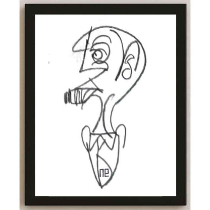 Nezih Danyal Tipler Kişiye Özel Sertifikalı Sınırlı Fine Art Karikatür Baskı NTP00344