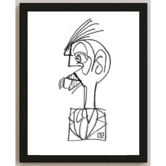 Nezih Danyal Tipler Kişiye Özel Sertifikalı Sınırlı Fine Art Karikatür Baskı NTP00346