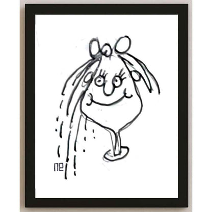 Nezih Danyal Tipler Kişiye Özel Sertifikalı Sınırlı Fine Art Karikatür Baskı NTP00348