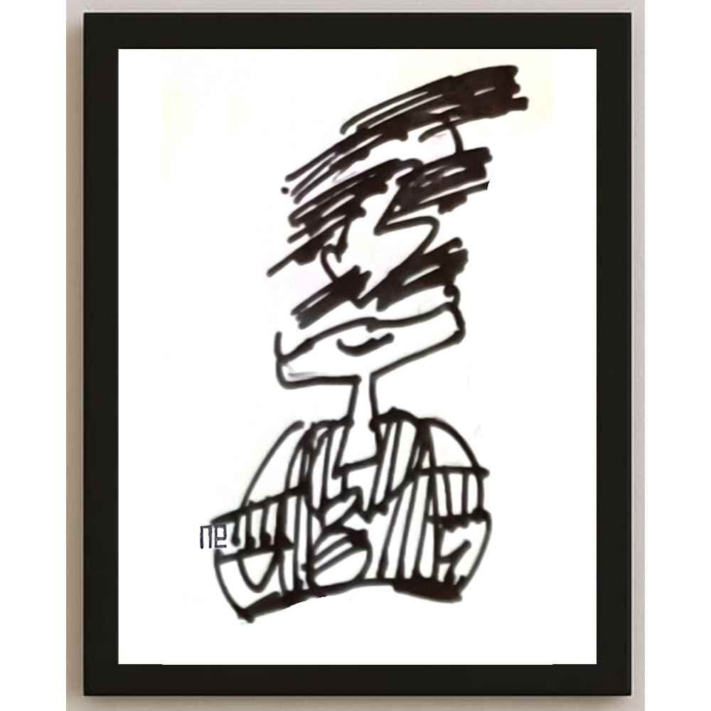 Nezih Danyal Tipler Kişiye Özel Sertifikalı Sınırlı Fine Art Karikatür Baskı NTP00350