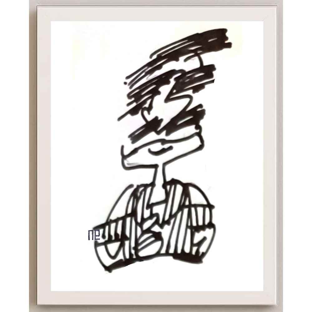 Nezih Danyal Tipler Kişiye Özel Sertifikalı Sınırlı Fine Art Karikatür Baskı NTP00350