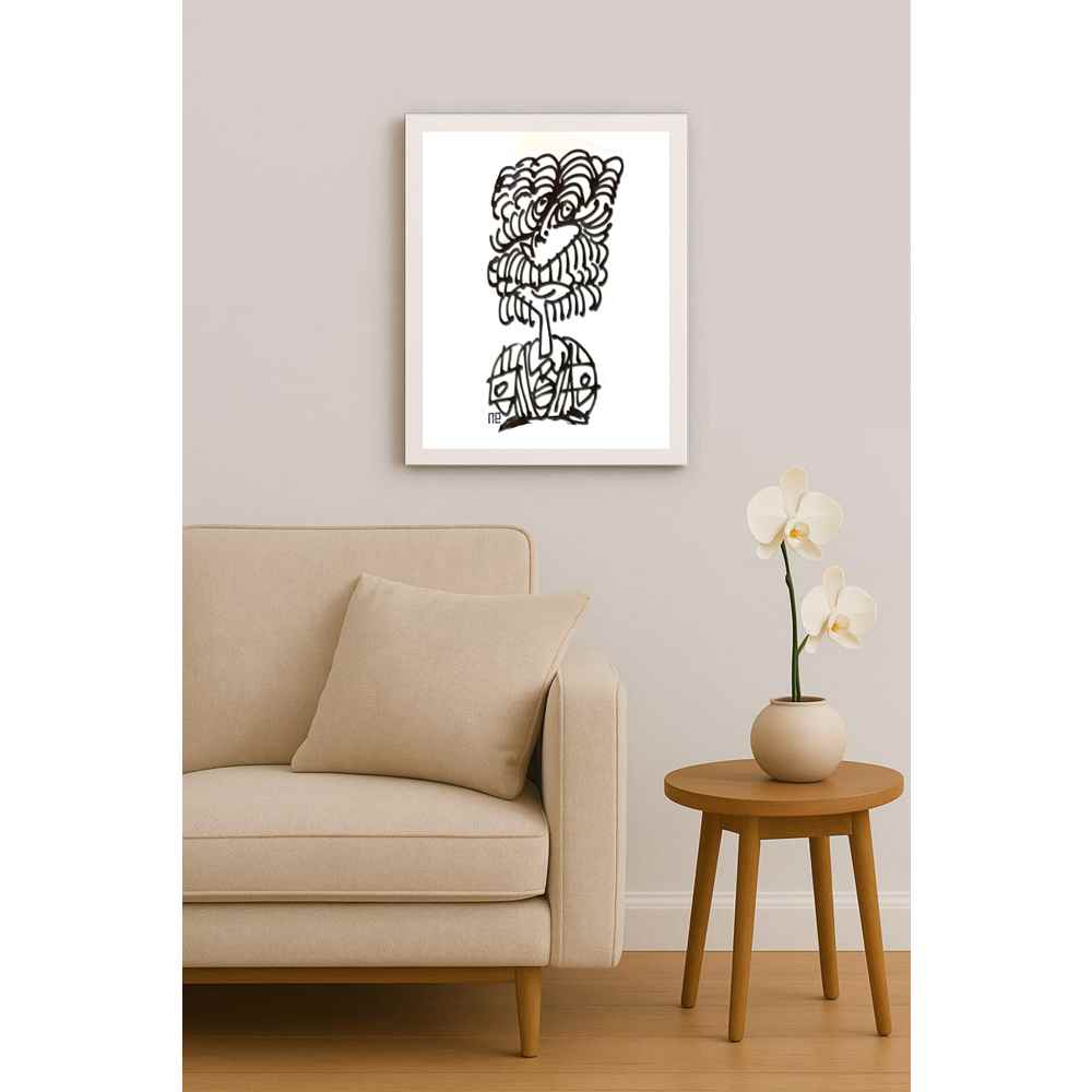 Nezih Danyal Tipler Kişiye Özel Sertifikalı Sınırlı Fine Art Karikatür Baskı NTP00351