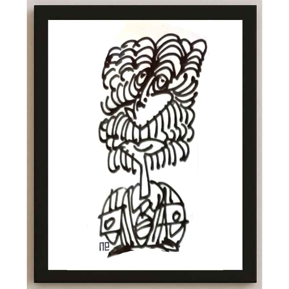 Nezih Danyal Tipler Kişiye Özel Sertifikalı Sınırlı Fine Art Karikatür Baskı NTP00351