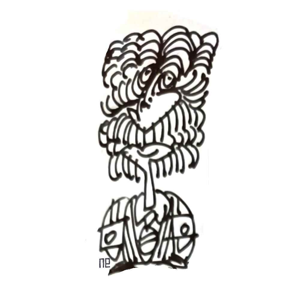 Nezih Danyal Tipler Kişiye Özel Sertifikalı Sınırlı Fine Art Karikatür Baskı NTP00351
