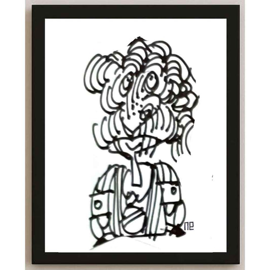 Nezih Danyal Tipler Kişiye Özel Sertifikalı Sınırlı Fine Art Karikatür Baskı NTP00352