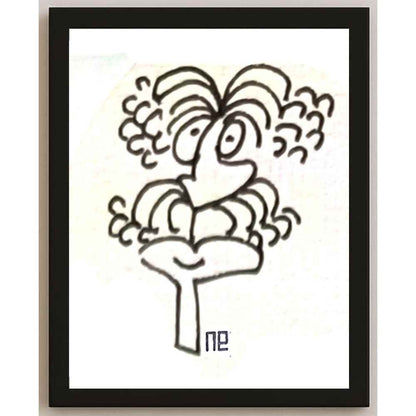 Nezih Danyal Tipler Kişiye Özel Sertifikalı Sınırlı Fine Art Karikatür Baskı NTP00356
