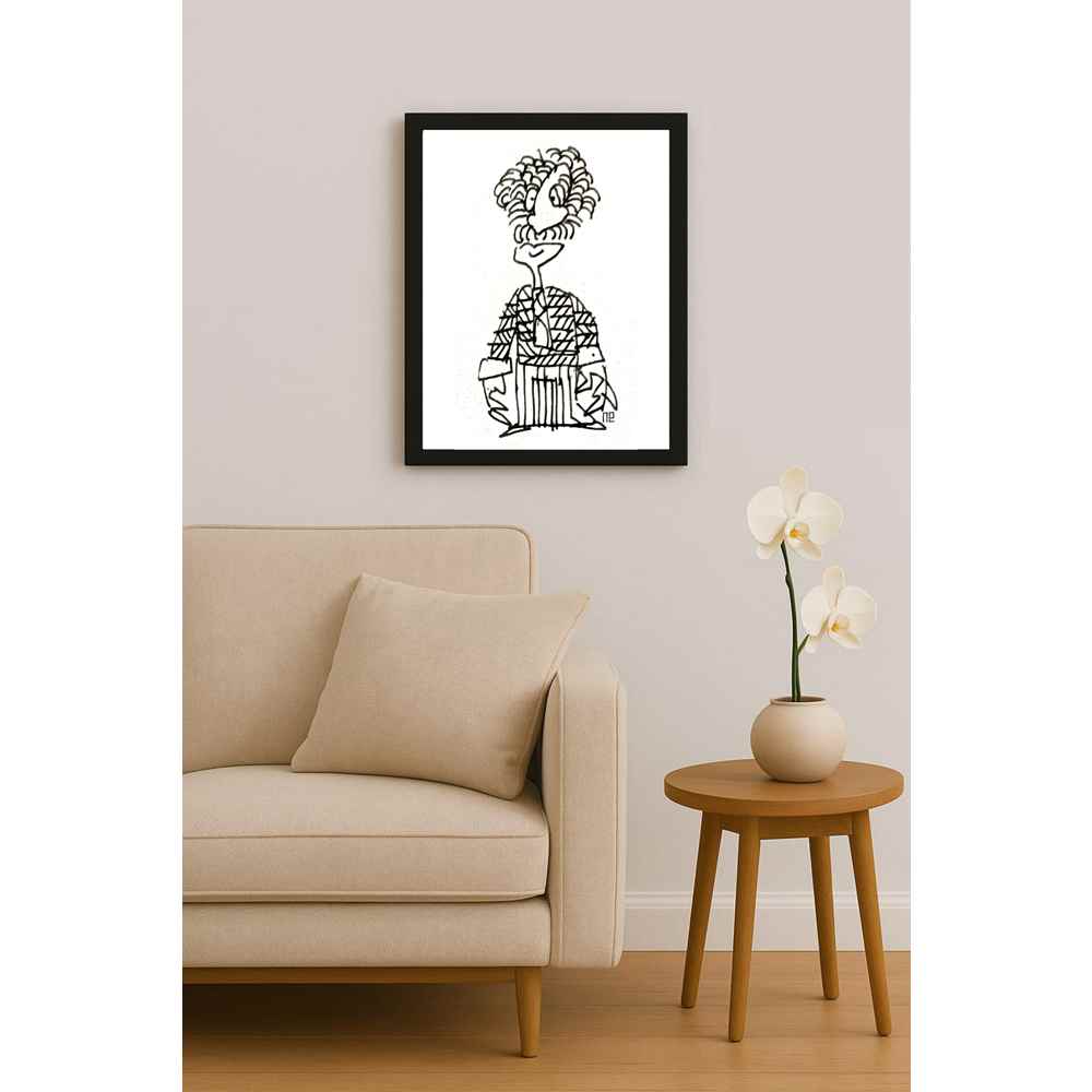 Nezih Danyal Tipler Kişiye Özel Sertifikalı Sınırlı Fine Art Karikatür Baskı NTP00359