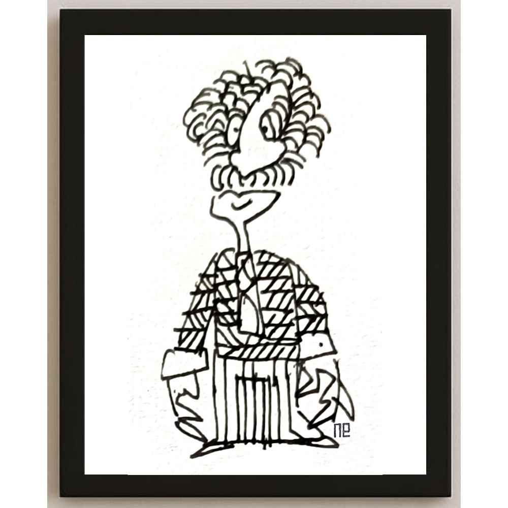 Nezih Danyal Tipler Kişiye Özel Sertifikalı Sınırlı Fine Art Karikatür Baskı NTP00359