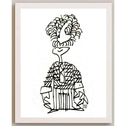Nezih Danyal Tipler Kişiye Özel Sertifikalı Sınırlı Fine Art Karikatür Baskı NTP00359