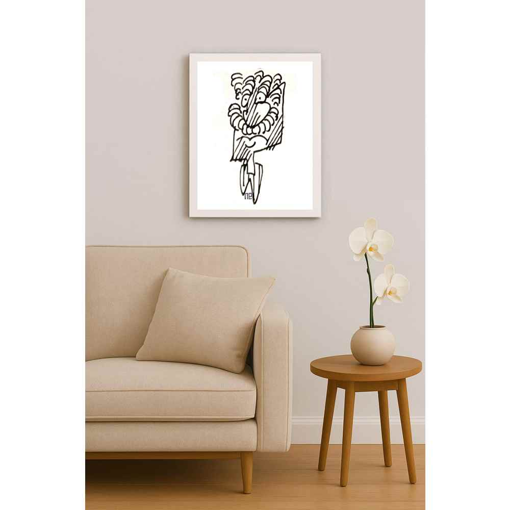 Nezih Danyal Tipler Kişiye Özel Sertifikalı Sınırlı Fine Art Karikatür Baskı NTP00360