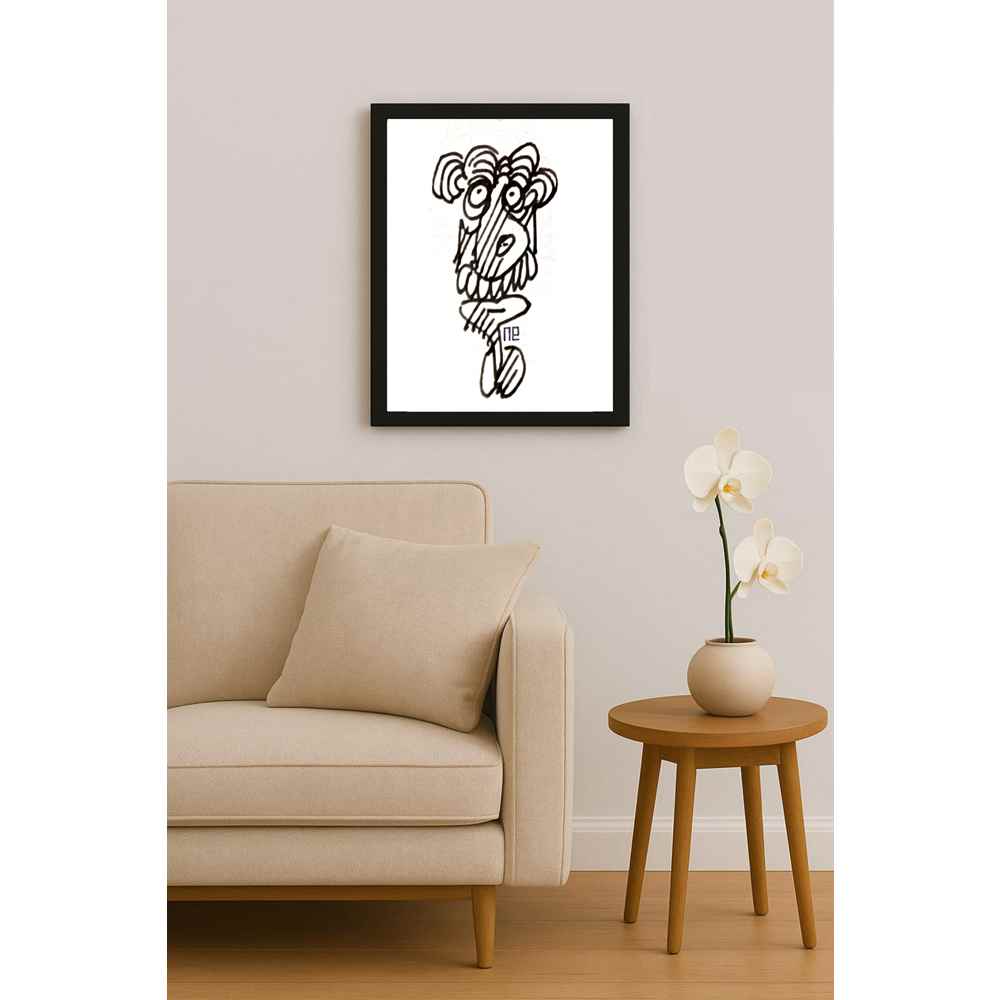 Nezih Danyal Tipler Kişiye Özel Sertifikalı Sınırlı Fine Art Karikatür Baskı NTP00361