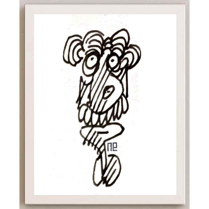 Nezih Danyal Tipler Kişiye Özel Sertifikalı Sınırlı Fine Art Karikatür Baskı NTP00361