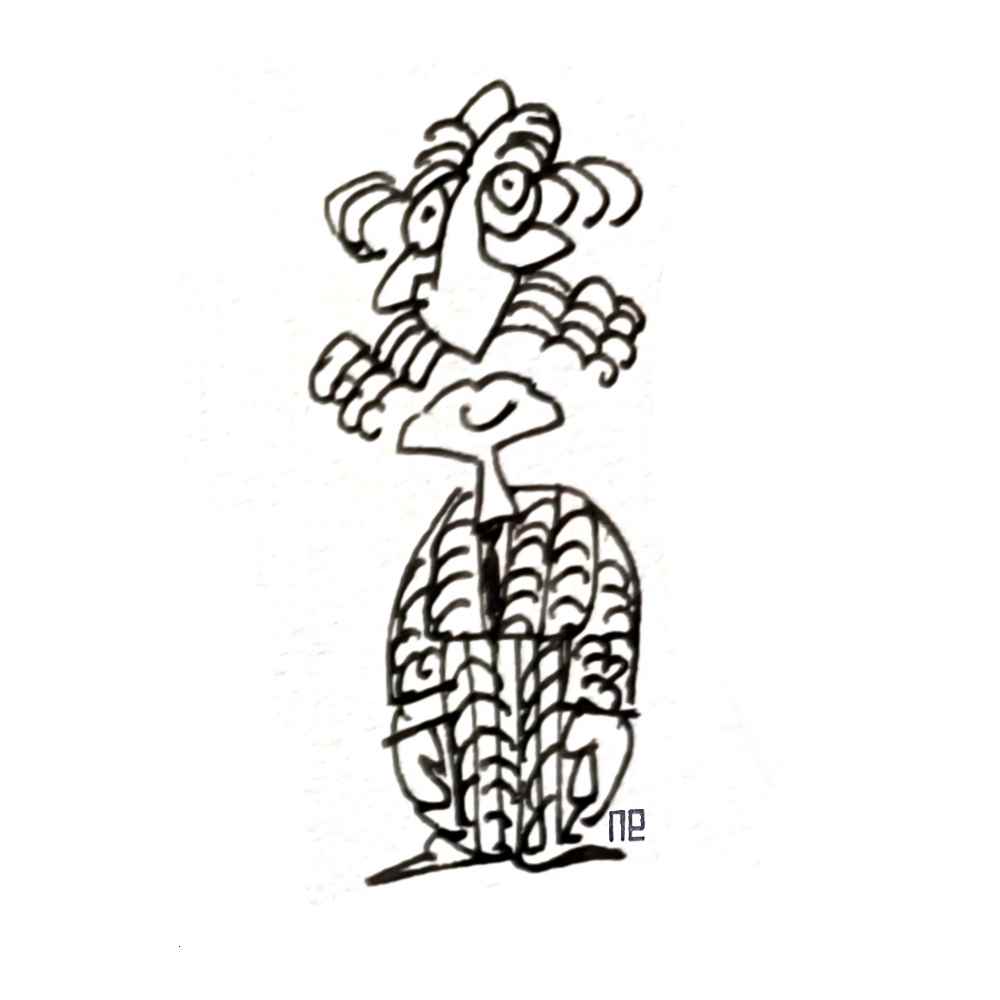 Nezih Danyal Tipler Kişiye Özel Sertifikalı Sınırlı Fine Art Karikatür Baskı NTP00362