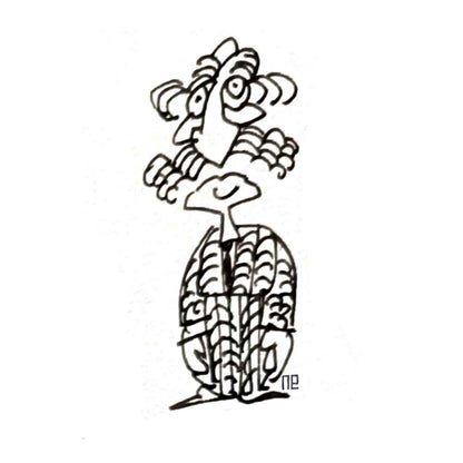 Nezih Danyal Tipler Kişiye Özel Sertifikalı Sınırlı Fine Art Karikatür Baskı NTP00362