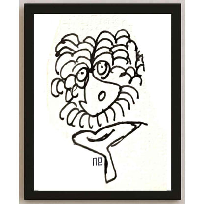 Nezih Danyal Tipler Kişiye Özel Sertifikalı Sınırlı Fine Art Karikatür Baskı NTP00364