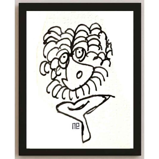 Nezih Danyal Tipler Kişiye Özel Sertifikalı Sınırlı Fine Art Karikatür Baskı NTP00364