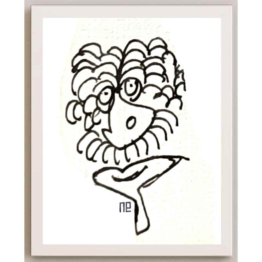 Nezih Danyal Tipler Kişiye Özel Sertifikalı Sınırlı Fine Art Karikatür Baskı NTP00364