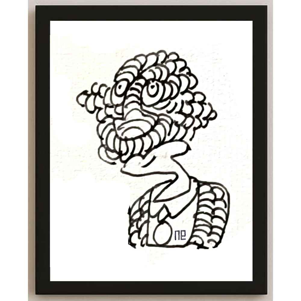 Nezih Danyal Tipler Kişiye Özel Sertifikalı Sınırlı Fine Art Karikatür Baskı NTP00365