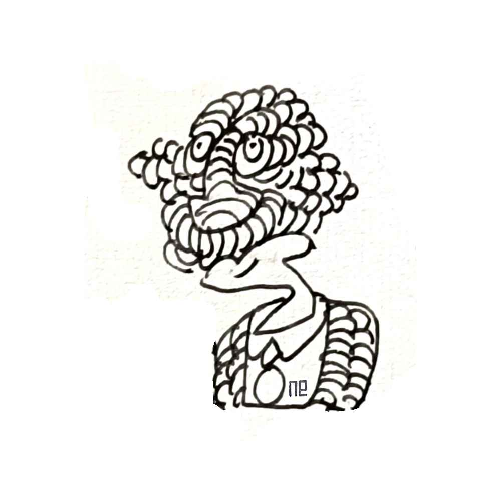 Nezih Danyal Tipler Kişiye Özel Sertifikalı Sınırlı Fine Art Karikatür Baskı NTP00365