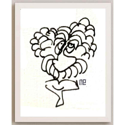 Nezih Danyal Tipler Kişiye Özel Sertifikalı Sınırlı Fine Art Karikatür Baskı NTP00366
