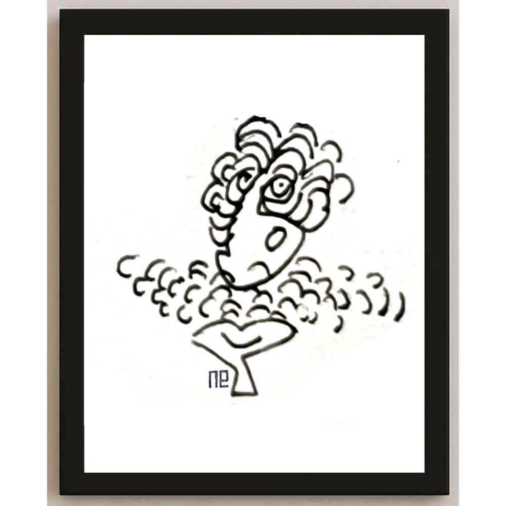 Nezih Danyal Tipler Kişiye Özel Sertifikalı Sınırlı Fine Art Karikatür Baskı NTP00369