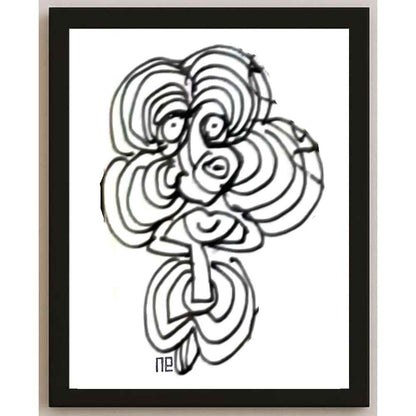Nezih Danyal Tipler Kişiye Özel Sertifikalı Sınırlı Fine Art Karikatür Baskı NTP00370