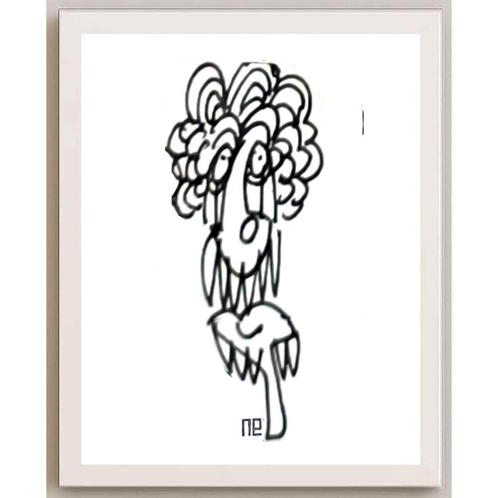 Nezih Danyal Tipler Kişiye Özel Sertifikalı Sınırlı Fine Art Karikatür Baskı NTP00372