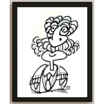 Nezih Danyal Tipler Kişiye Özel Sertifikalı Sınırlı Fine Art Karikatür Baskı NTP00373